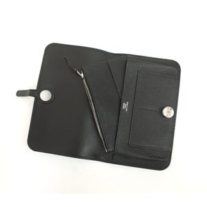 HERMES (エルメス) 財布 ドゴンGM トゴ ブラック シルバー金具