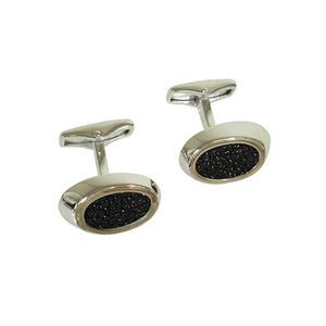 dunhill (ダンヒル) カフス JQ8245H スターリングシルバー×ブラックスティングレイ dunhill (ダンヒル) カフス JQ8245H スターリングシルバー×ブラックスティングレイ