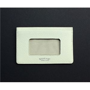 SONNE(ゾンネ)パスケース グレインレザー SOG033/WHT ホワイト