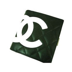 CHANEL(シャネル) カンボンライン がま口 財布 A26720 ブラック/ホワイト