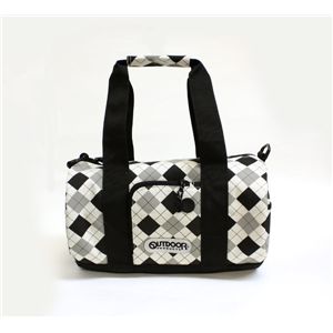 OUTDOOR(アウトドア) ミニボストン ショルダーバッグ 12429166-00 アーガイルチェック ホワイト