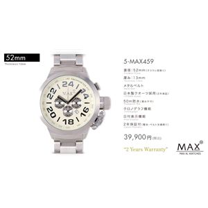 MAX XL WATCH y}bNX EHb`z rv 5-MAX459 52mm FACE LINE