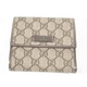 Gucci(グッチ) 190337 FCIEG 9775 GG柄 ホック3つ折り財布 ベージュ/ミラーカーキ