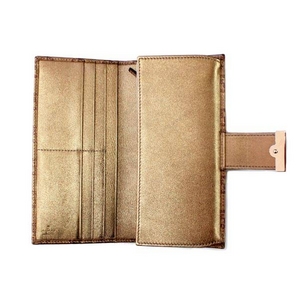 GUCCI(グッチ) グッチシマ 2009新作年 212096 AC41G 8236GG 2つ折り長財布 メタリックゴールド・ブロンズ