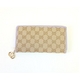 Gucci(グッチ) 212120 FFPAG 8591 ジッピー 長財布 ベージュ×ライト パープル
