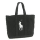 RalphLauren(�����t���[����) CANVAS WITH SILVER E225PPTP MEDIUM TOTE D.GY �g�[�g�o�b�O