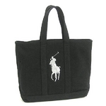 ralphlauren(t[) CANVAS WITH SILVER E225PPTP MEDIUM TOTE D.GY g[gobO