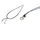 DOGEARED(hM[h) 83G7 lbNX MAKE A WISH sterling silver wishbone on black Vo[J[/ubN