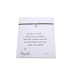 DOGEARED(�h�M���[�h) 83G7 �l�b�N���X MAKE A WISH sterling silver wishbone on black �V���o�[�J���[/�u���b�N