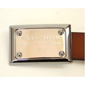 Dolce&Gabbana(ドルチェ&ガッバーナ) BC2353 A5947 80025 ロゴプレートバックル レザーベルト 90