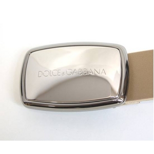 Dolce&Gabbana(ドルチェ&ガッバーナ) BC2482 A6321 80004ロ ゴプレートバックル レザーベルト 90cm ベージュ