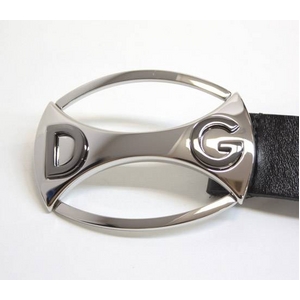 Dolce&Gabbana(ドルチェ&ガッバーナ) BC2546 A6321 80999 ロゴプレートバックル レザーベルト