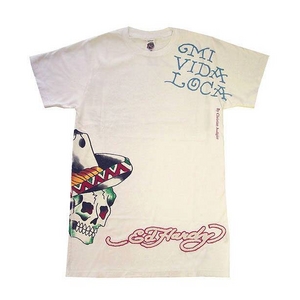 ED HARDY(ɥϡǥ) T M02DOG198-10DEATH OR GLORY White S