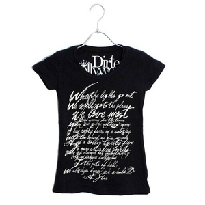 Dirtee Hollywood(ダーティーハリウッド) FWSN633 プリント 09 Tシャツ レディースカットソー ブラック S Dirtee Hollywood(ダーティーハリウッド) FWSN633 プリント 09 Tシャツ レディースカットソー ブラック S