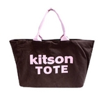 KITSON(キットソン) 3138 ショッピングトートバッグ キャンバス ブラウン×ピンク