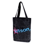 KITSON(キットソン) KHB0166 ロゴ ショッピングエコ トートバッグ ブラック×ブルー