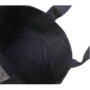 KITSON(キットソン) KHB0166 ロゴ ショッピングエコ トートバッグ ブラック×ブルー