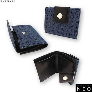 Bvlgari(ブルガリ) Wホック2つ折り財布 ブルーデニム 21475 2009新作