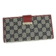 Gucci(グッチ) GGキャンバス 長財布 レッド×ネイビー 212096 FFP5G 4061 2009新作