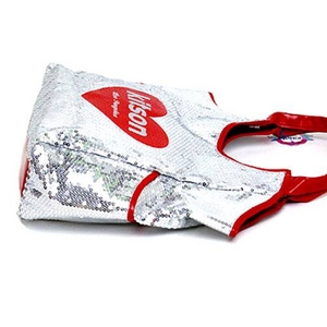 KITSON(キットソン) スパンコール トートバッグ SEQUIN TOTE 3607 SILVER HEART(シルバーハート) 2009新作