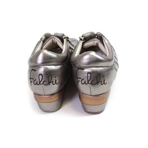 Falchi New York（ファルチ ニューヨーク） レディースシューズ メッシュデザイン ウェッジヒール スニーカー SH-301SILVER L 第3画像