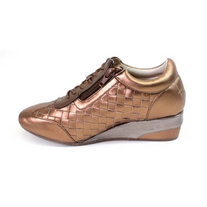 Falchi New York（ファルチ ニューヨーク） レディースシューズ メッシュデザインウェッジヒール スニーカー SH-301BRONZ L  第2画像