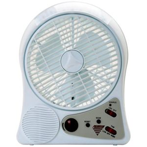 充電式サーキュレーター(充電式扇風機) 【LEDライト・FMラジオ搭載】 circ-001
