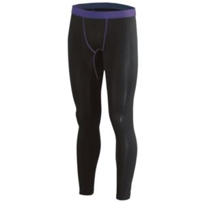 （まとめ買い）BODY TOUGHNESS パワーストレッチ ロングタイツ JW-164 ブラック&times;パープル フリー&times;3セット