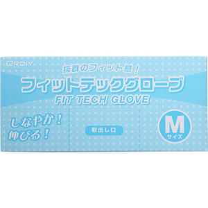 （まとめ買い）フィットテックグローブ Mサイズ 半透明 100枚入 FTG-NM-100&times;8セット