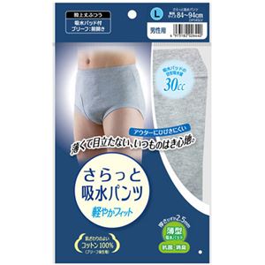 （まとめ買い）さらっと吸水パンツ 男性用 Lサイズ DPI45LV&times;4セット