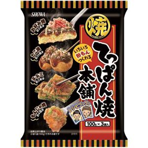 （まとめ買い）昭和産業 いろいろ粉もんつくれるてっぱん焼本舗 100g&times;3袋入&times;12セット