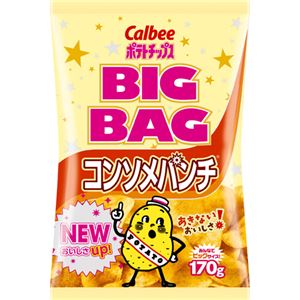 【ケース販売】カルビー ポテトチップス ビッグバッグ コンソメパンチ 170g&times;12袋