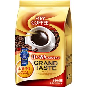 （まとめ買い）キーコーヒー グランドテイスト 甘い香りのモカブレンド(粉) 360g&times;5セット