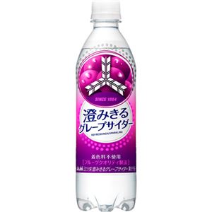 【ケース販売】三ツ矢 澄みきるグレープサイダー 500ml&times;24本