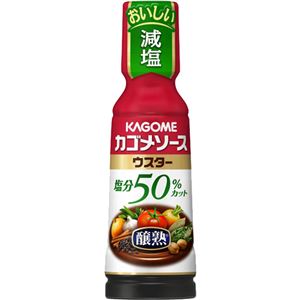（まとめ買い）カゴメ 醸熟ソース 塩分50%カット ウスター 180ml&times;12セット