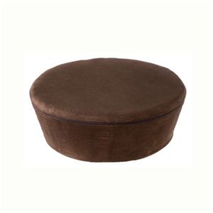 ゆったり楽円クッション(厚型) ブラウン