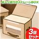 炭入り窓付きストレージBOX 中 【3個組】