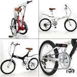GROWING FLAT　20インチ　折りたたみ自転車 ワインレッド