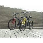 WACHSEN 26インチ　折畳マウンテンバイク　18段変速　ブラック/レッド