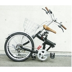 HEAVEN's（ヘブンズ） 20インチ折り畳み自転車 BF-K206 シマノ6段変速モデル ブラック