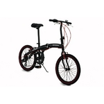 WACHSEN（ヴァクセン） 20インチアルミ折畳自転車 ブラック&レッド 自転車用アクセサリー4種セット