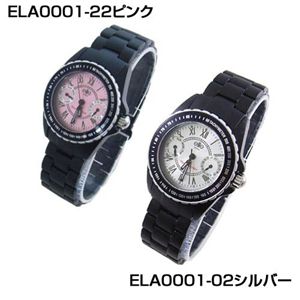 elite models マルチファンクションレディースウォッチ ELA0001-02／シルバー