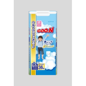 Goo.n（グーン） おむつ 肌ごこちパンツ BIGより大きいサイズ 36枚 男の子 【3セット】