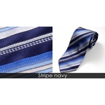 E.Zegna ネクタイ ストライプネイビー