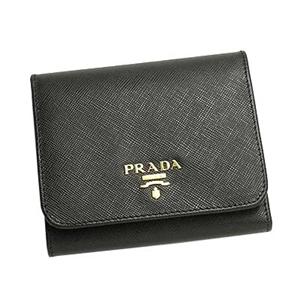 PRADA���v���_ �̔����i�F37,590�~�i�ō��j@�v���_ 1M0176 SAFFIANO METAL �O�c�܏��K�� BK