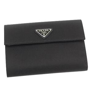 PRADA 1M0510 TESSUTO 三ツ折小銭入 BK