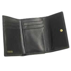 Coach(コーチ) 40501 BBKBW 3つ折小銭入 BK/WT