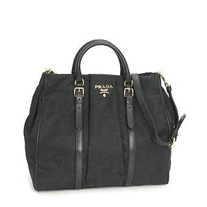 PRADA�i�v���_�j BN1610 TESS+SOFT CALF H BK