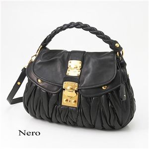 miumiu�i�~���E�~���E�j �V�����_�[�o�b�O�@MATELASSE�@RR1300 Nero�i�u���b�N�j
