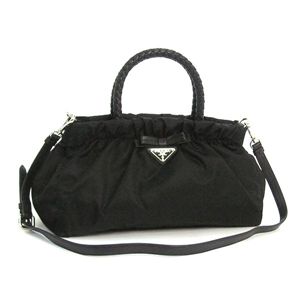 Prada (プラダ) BN1631 TESSUTO BOW SH BK